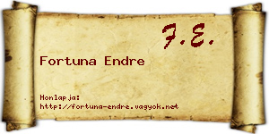 Fortuna Endre névjegykártya